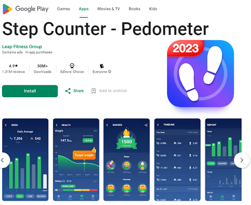 Step Counter Pedometer